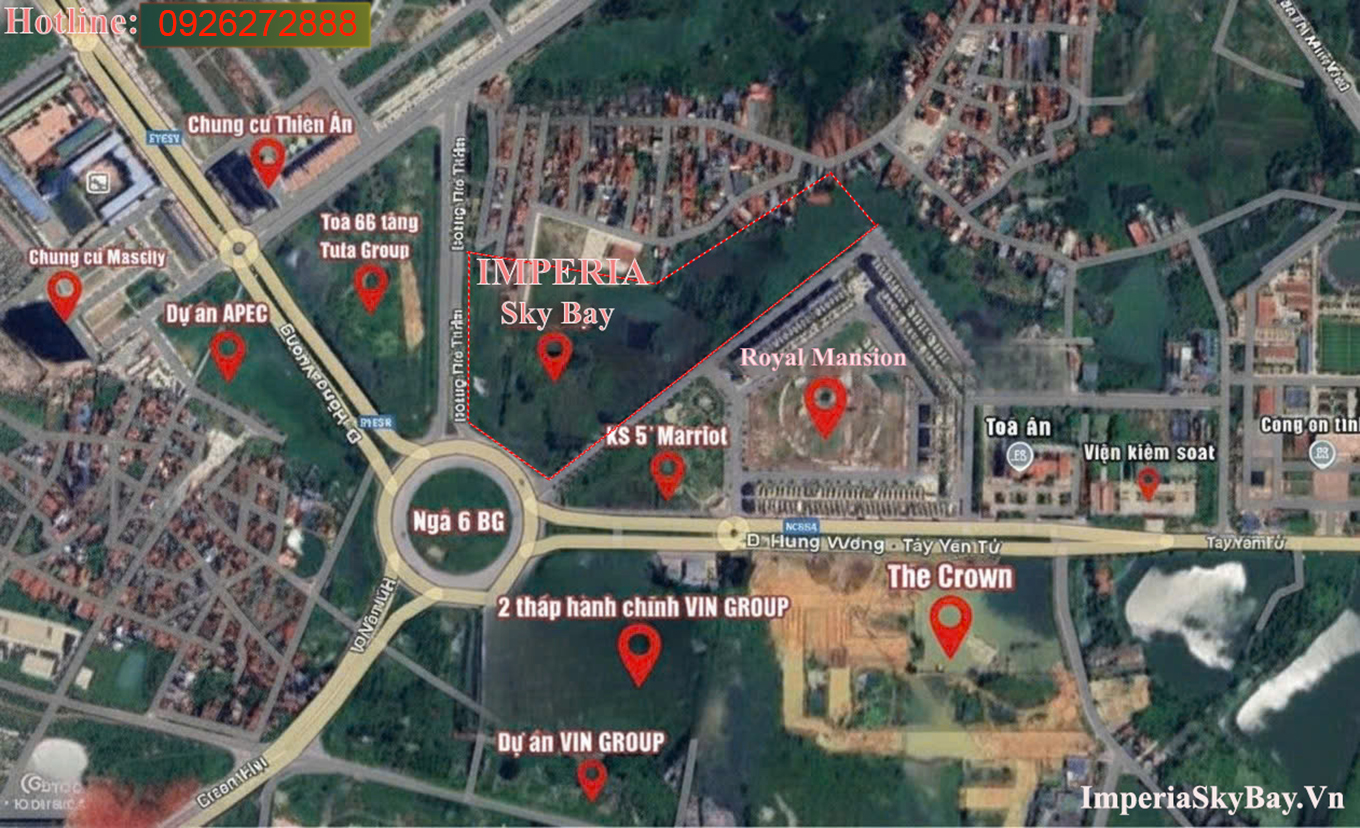 Vị trí dự án Chung cư Imperia Sky Bay